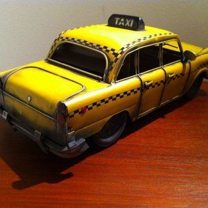 Vintage taxi tin metal toy